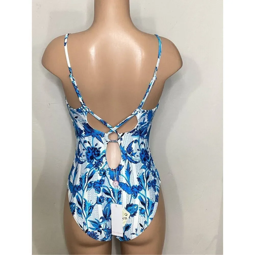 New. Red Carter floral swimsuit. Large. Retails $168